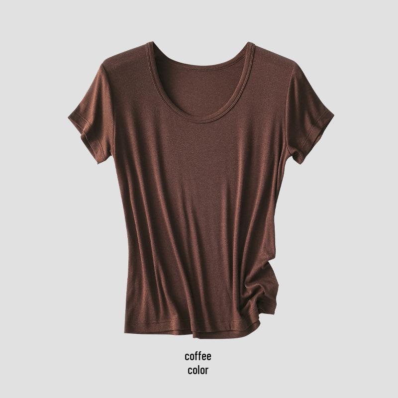 

Rong Tai Tencel Wool Ribbed Cooling Slim Fit Tee - Short Sleeve 2026 Small кавовий