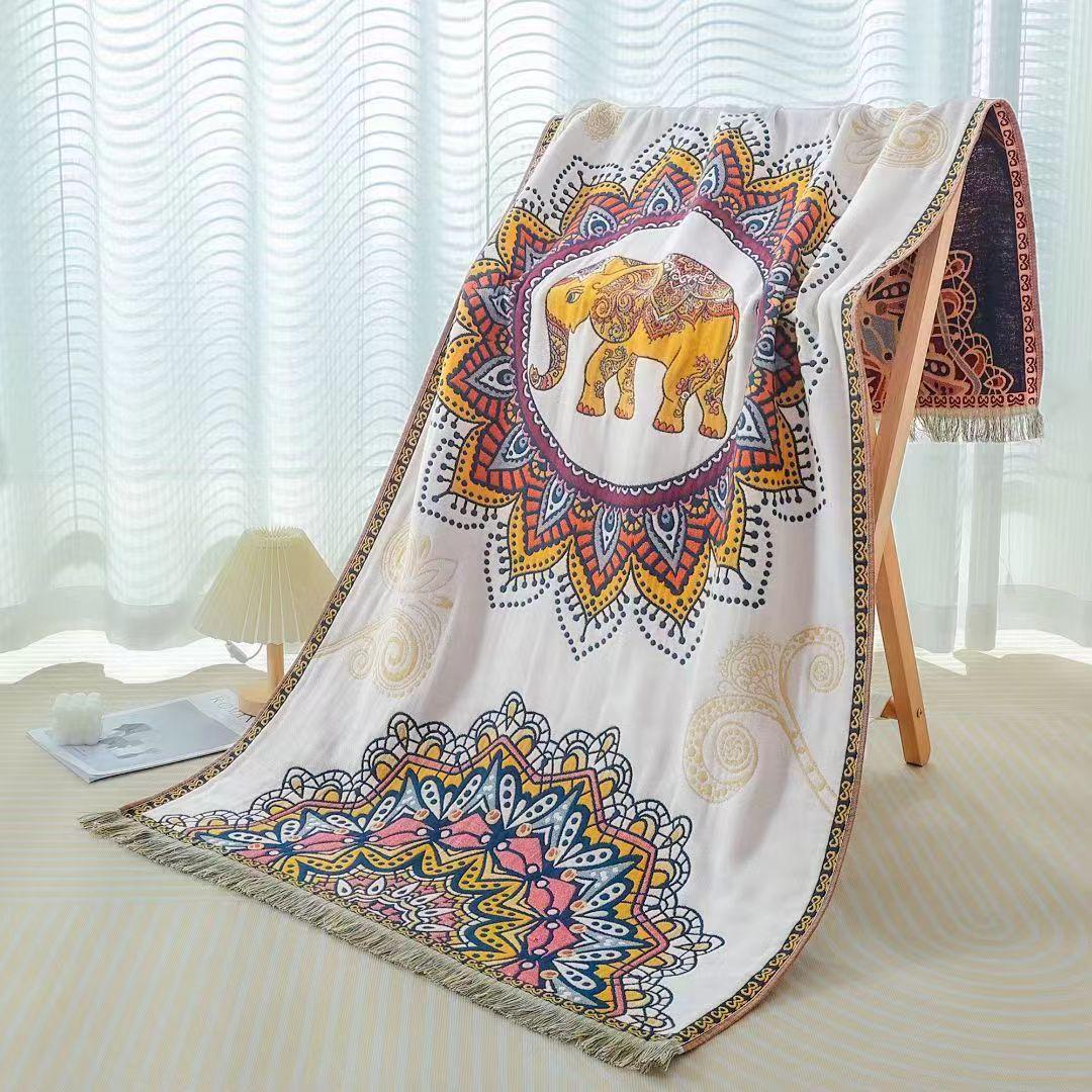 

Extra Large Four-Layer Adult Pure Cotton Spring/Summer Bath Towel - Soft, Lint-Free, Water Absorbent, Quick-Drying 80cm x 160cm