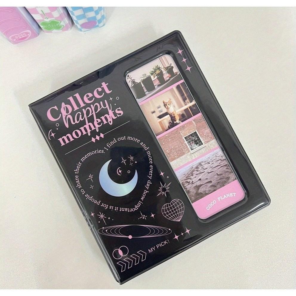 Lovely Heart 4-compartment, 60-pocket Storage Emotional Design Postcard Storage Book Photo Card Album