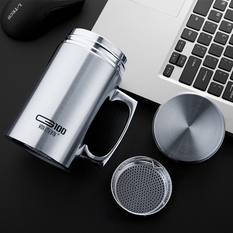 Stainless Steel Thermos Mug with Handle - Custom Logo for Office, Business Events, Parties, and Anniversaries