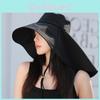 Summer Outdoor Sun Protection Cap With Neck Shield Lightweight Polyester For Women