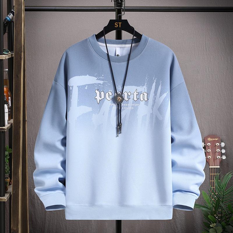 

Autumn Crew Neck Sweater Teen Trend Gradual Change Color Long Sleeve Top Junior High School Students Men s Clothing M