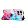For Motorola Moto G75 5G Stand Case Marble Pattern PU Leather Wallet Phone Cover with Wrist Strap