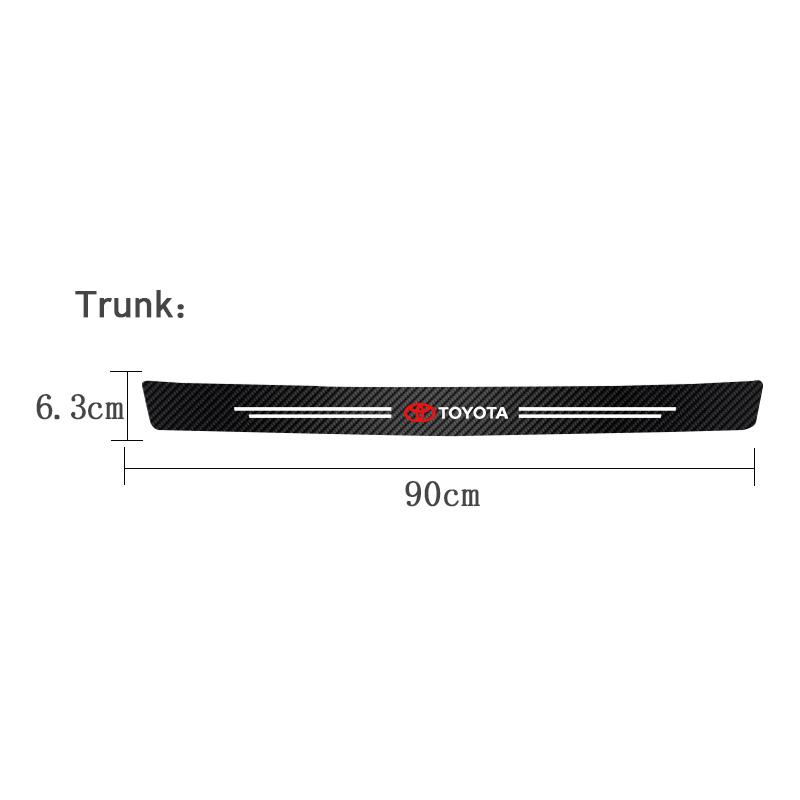 1/4/5Pcs Car Door Sill Protector Strip Anti-Scratch Sticker Keyring For Toyota 86 RAV4 CHR Corolla Camry Yaris Prado Supra Crown