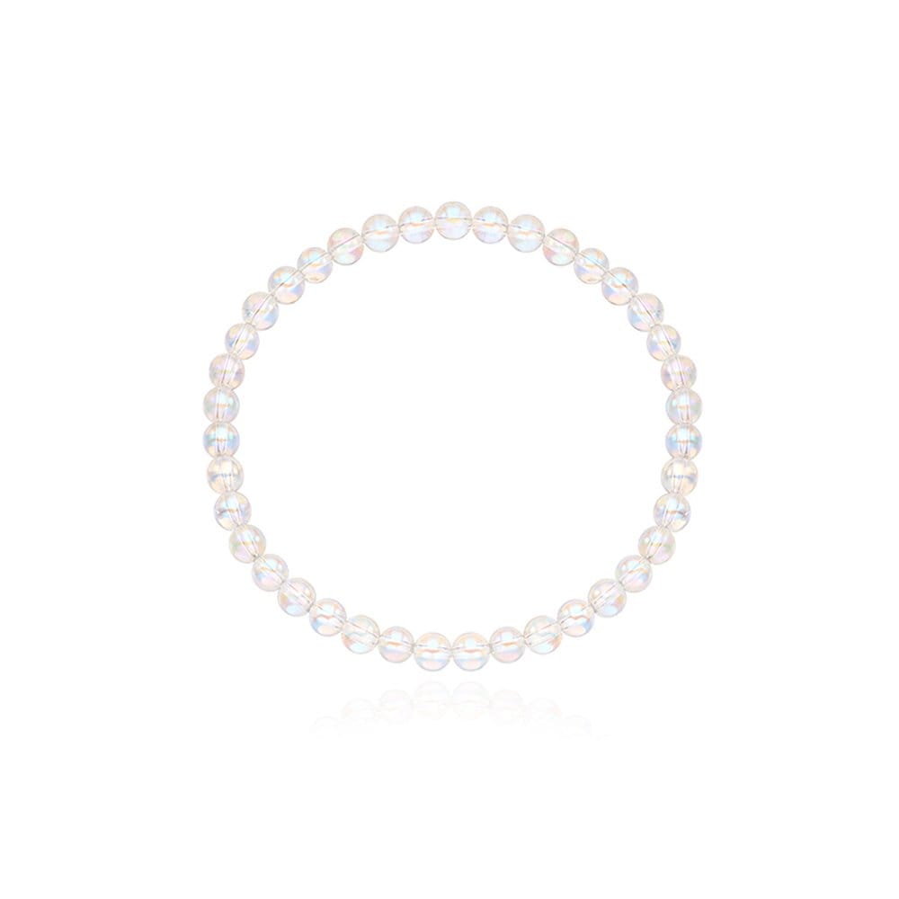 

Natural Coated Crystal Ball Bracelet Tbete14033M