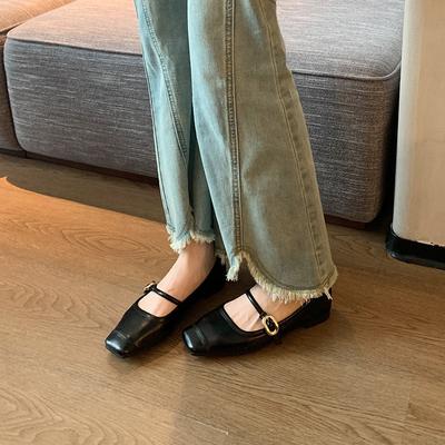 Flat Mary Jane Single Shoes, Gentle Fattening and Widening Large Size Women's Shoes