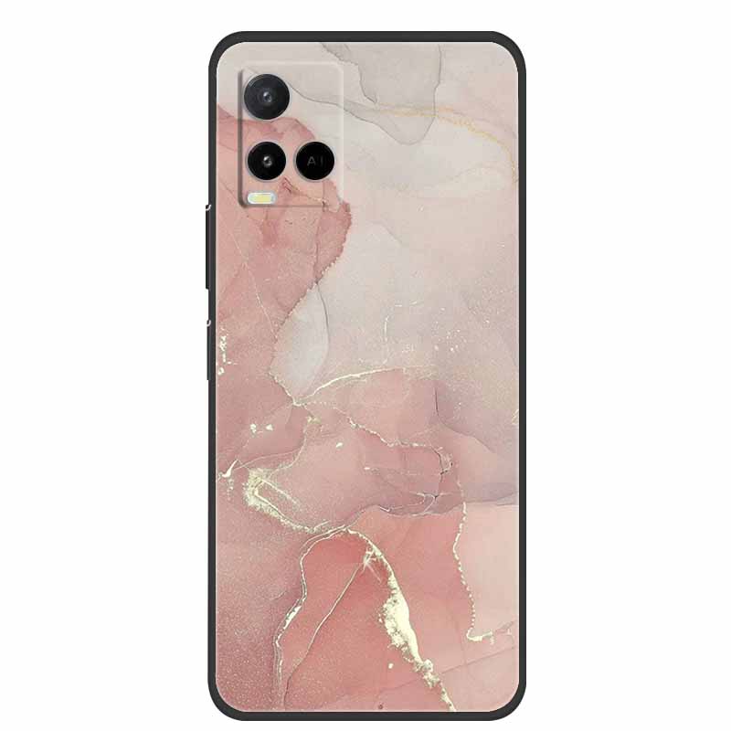 Marble Case For Vivo Y33s Silicone TPU Soft Phone Fashion Cover For Vivo Y33 S Case V2109 Funda Luxury Shockproof Cartoon Coque