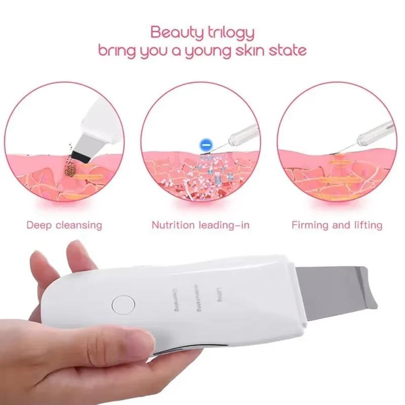Ultrasonic Skin Scrubber 3 Modes Deep Face Cleaning Peeling Shovel Pore Cleanser for Home Spa Personal Beauty Care