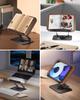 viozon Book Reading Rotating Stepless Height Foldable Ironing Excellent Easy to Easy Page Dark Wood Grain Stylish Stand, Stand, 360-Degree Base,