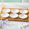 Pure White Ceramic Square Dipping Dishes (Set of 6)