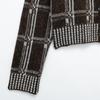 2025 Spring Women's Fashion Plaid Knit Sweater - Versatile Round Neck for Commuter Wear