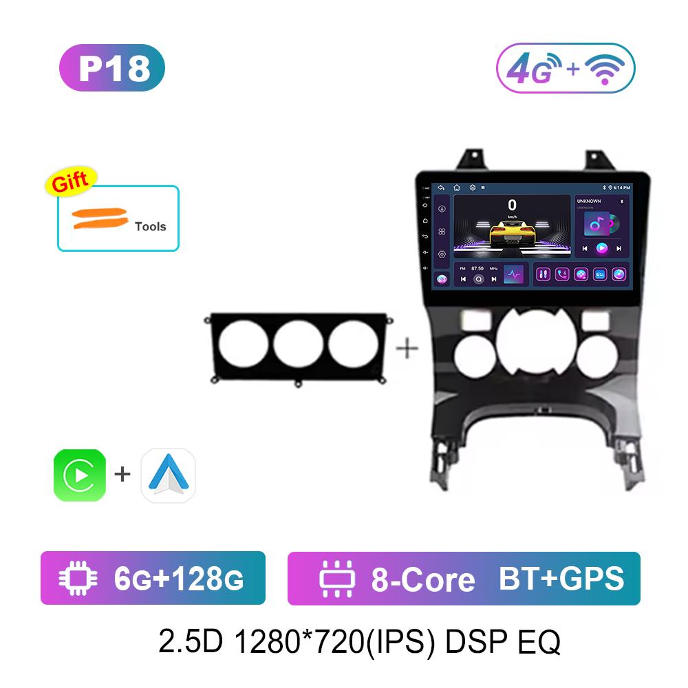 9'' for Peugeot 3008 AT MT 2009 - 2015 Carplay WiFi Android System Split Screen Car Video Multimedia Player GPS BT Auto Tools