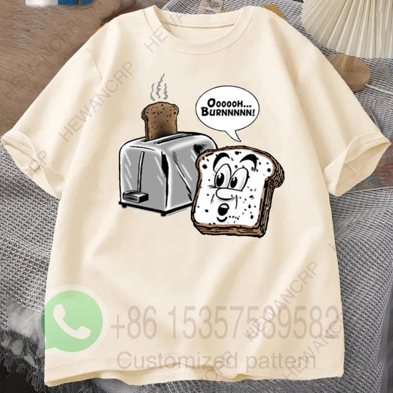 Getoastetes Brot T-Shirt Sommer Trainingsanzug Herren Rundhals Pullover Kurzarm Oberteil Harajuku Baumwolle Sweatshirt Lässige Streetwear