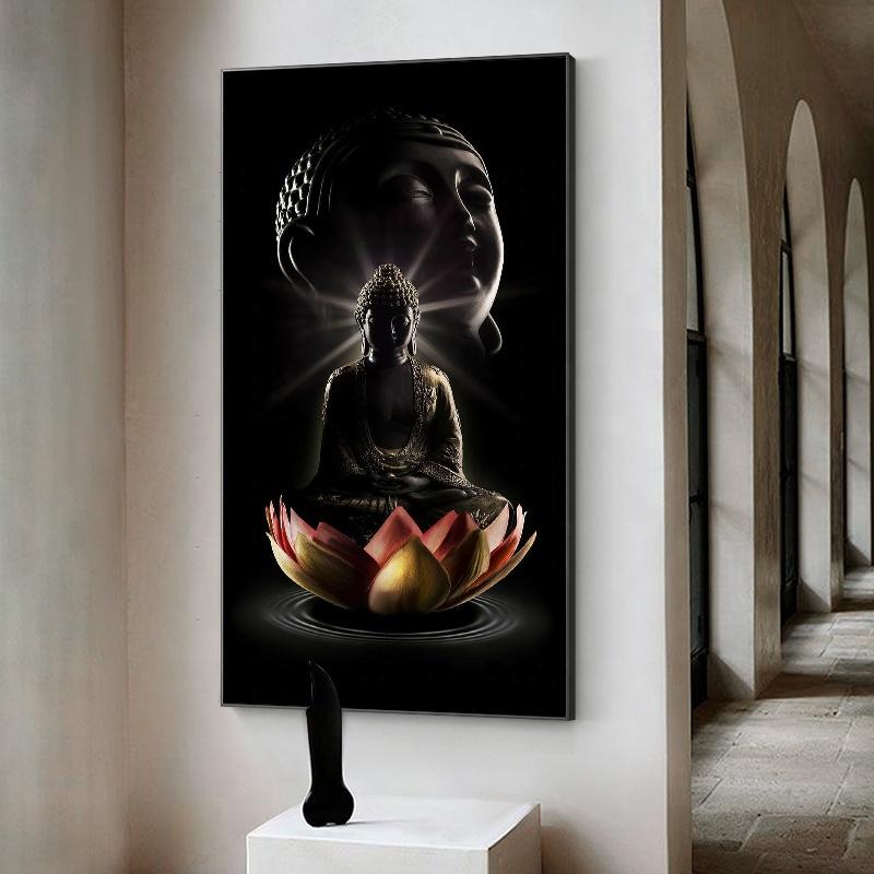 

Современное религиозное искусство: Портрет Будды Шакьямуни. Плакат с изображением последователей буддизма. Напечатанный холст. 20cm×40cm NoFrame