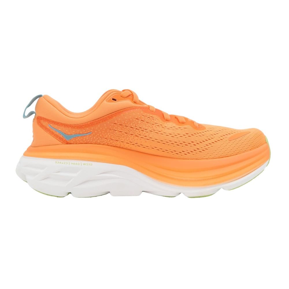 HOKA Bondi 8 Running Size Shoes, Women's, 23.0 (Orange, 1127952-SLRL)