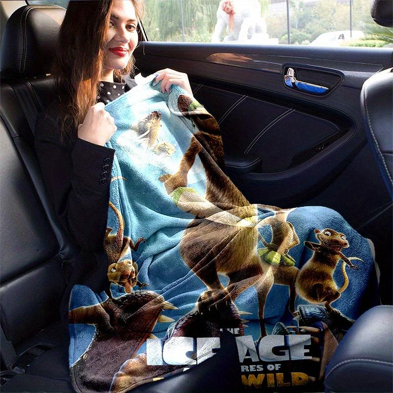 1 pezzo, Coperta Plaid Era Glaciale Buck Wild Morbida e Accogliente per Divano, Letto, Auto, Viaggio, Campeggio