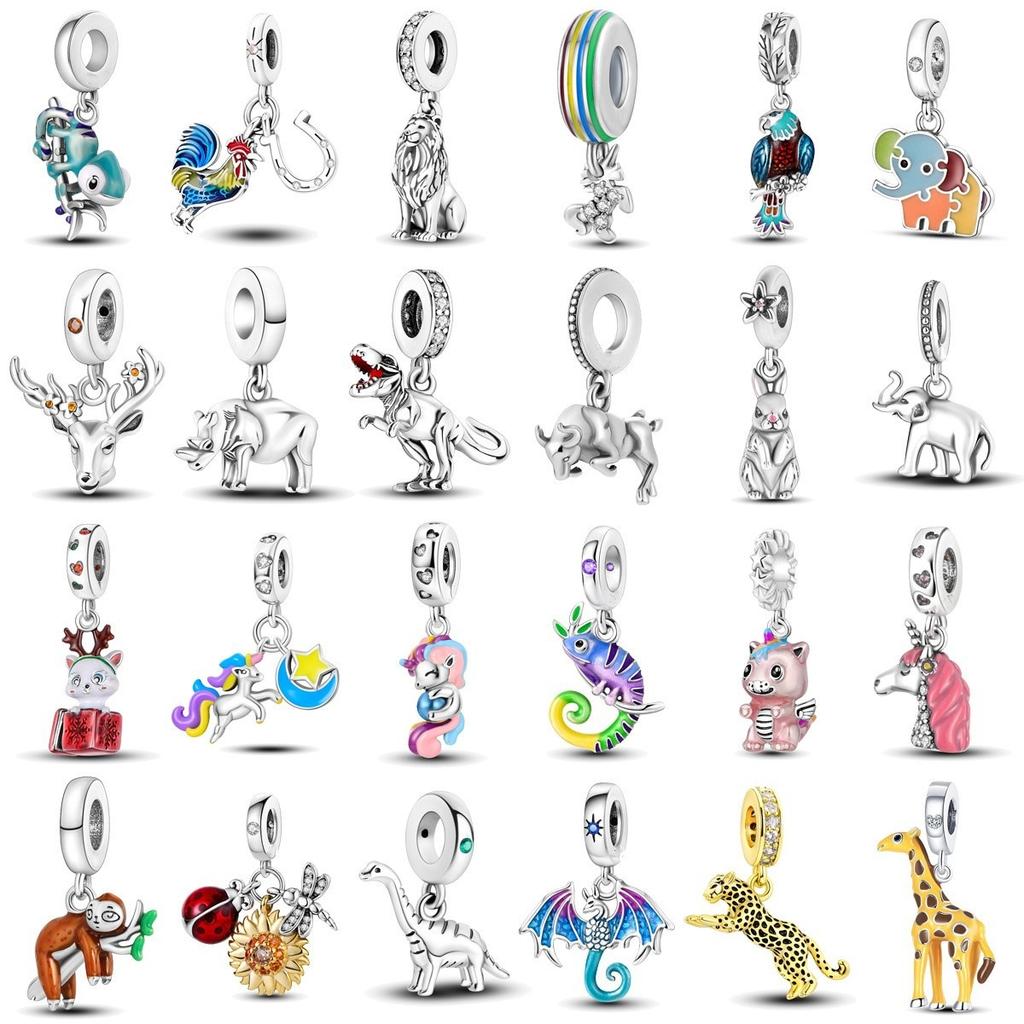 Design Copper Plated Beaded Accessories DIY Cute Animal Bracelet Necklace Pendant Gift