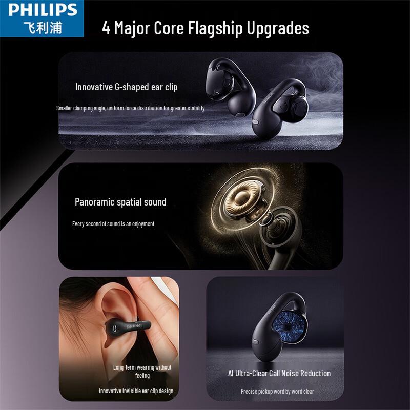 Philips Open-Ear Wireless Bluetooth Earbuds
