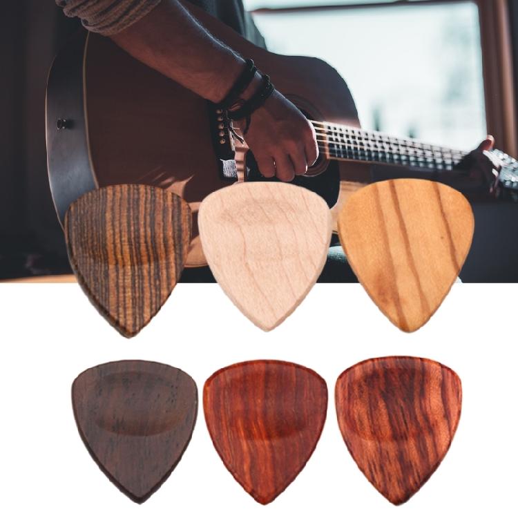 Acoustic Guitar Bass Pick Plectrums Wooden Heart Shaped Guitar Pick Accessories