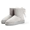Neue Mode Damen Warme Schneestiefel Winterstiefel 100% Echtes Rindsleder Damen Stiefel Knöchelschuhe Größe 35-44