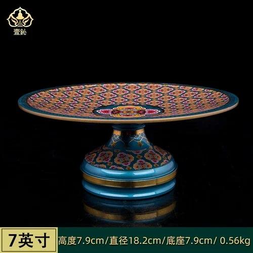 Aluminum Alloy Water Cup Offering Buddhist Lanterns Vase Fruit Tray Candlestick Incense Tube Base Buddhist Supplies Home Decor