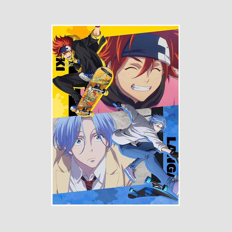 

Вінтажне японське аніме SK8 Нескінченність Плакати та принти Білий папір Мультфільм Плакат Домашній декор Кабінет Спальня Бар Настінні картини 42x30cm
