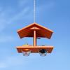 Yousheng Hanging Oriole Feeder, Outdoor Bird Feeder with Fruit Holder, Two-Cup Birdfeeder, Jelly And Fruit Feeder for Orioles Mockingbirds Backyard