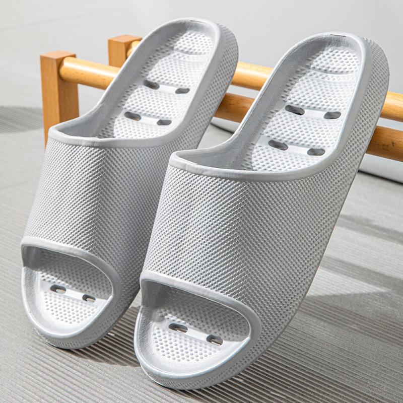 EVA New Thick Bottom Non Slip Bathroom Slippers for Women Summer Home Leakage Home Use Indoor Bedding Feeling Bathing Cool Slippers