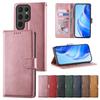 Business Magnetic Cards Solt Wallet Flip Case For Samsung S25 Ultra S24 Plus S23 S22 A16 Leather Wallet Stand Book Pocket Cover