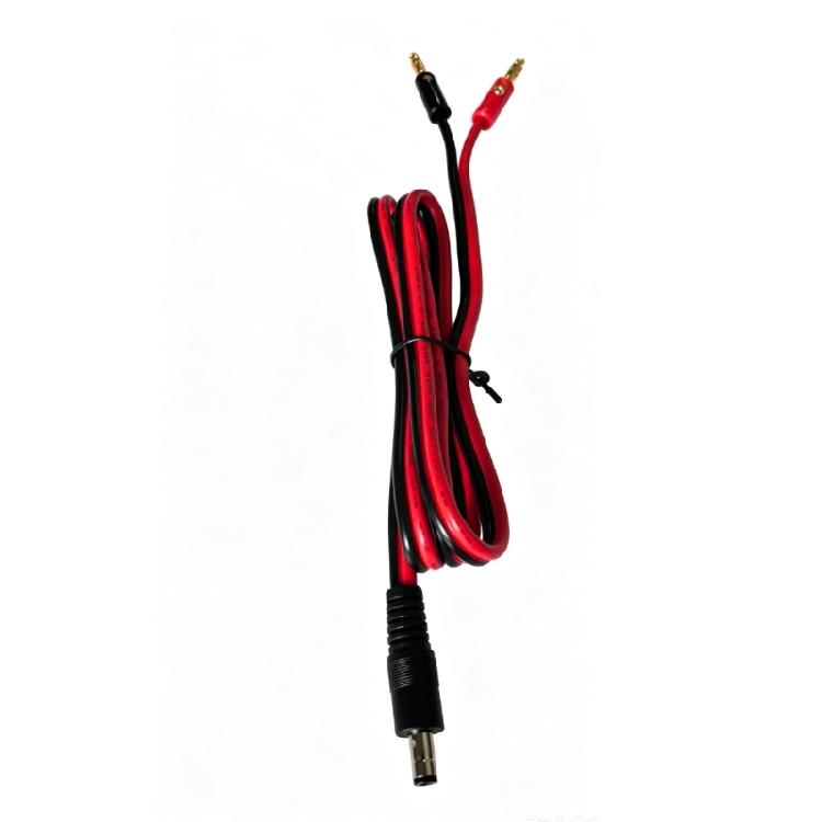 Câble DC5521 Mâle 14AWG vers Fiche Banane 4mm avec Disposition de Polarité Bicolore pour Travaux de Câblage en Laboratoire Scolaire et à Domicile