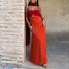 New In Spring, Exquisite Dress In Early Summer of Foreign Trade, Elegant Temperament, Contrasting Colors, Streamer Hip Skirt, Long Dress