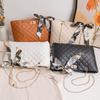 2025 Women's Large Capacity Versatile Chain Bag with Scarf Embroidery
