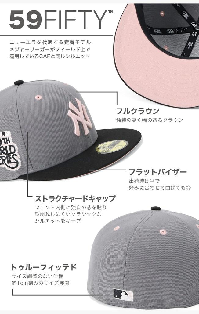 New Era 59FIFTY Side Patch MLB ONSPOTZ Special Edition NY Size 8 5950 NEYYANCO WS75TH STGRY BLACK Two-Tone Grey/Black