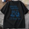 You're Weird I'll Keep You T Shirt Funny Raccoon T-Shirt Vintage Short Sleeve Tshirt Women Graphic Tees Clothes