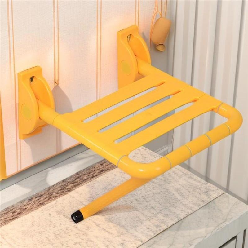 Foldable Elderly Shower Chair Disabled Accessible Bathroom Wall Chair Household Nylon Base Bath Stool