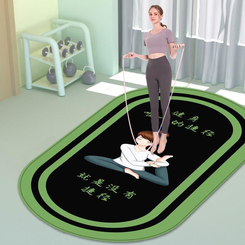 Dicke Cartoon-Yogamatte: Schallisolierung, Stoßdämpfung, Griffigkeit für Fitness & Übungen