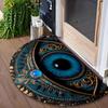 Vintage Evil Eye Semi Circle Doormat Luxury Embossed Pattern Non Slip Entrance Mat Indoor Outdoor Home Decor Rug