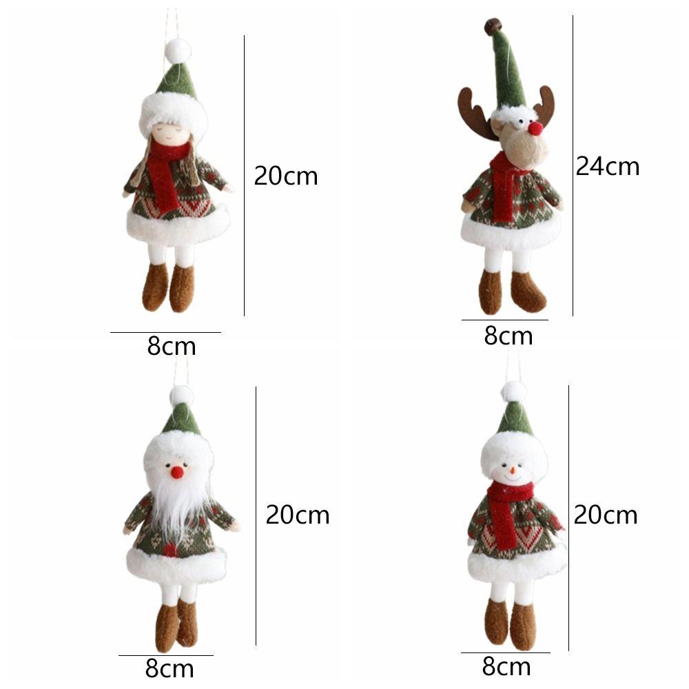 Cartoon Santa Claus Hanging Ornaments Elk Snowman Girl Christmas Tree Decoration  Party Favors
