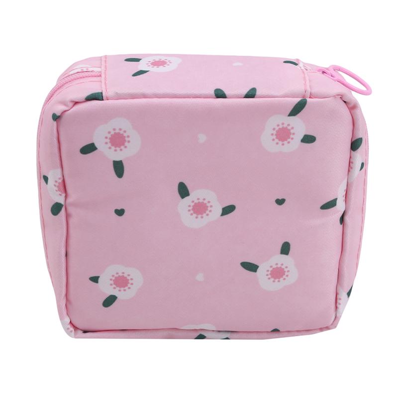 

Sanitary Napkin Nylon Storage Bag Printed Pattern Miscellaneous Small Item Storage Bag with Zipper Cute Travel Dust Bag Clutch Bag One Size