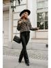 Stylish Zebra Print Furry Short Jacket with Suit Collar for Autumn and Winter