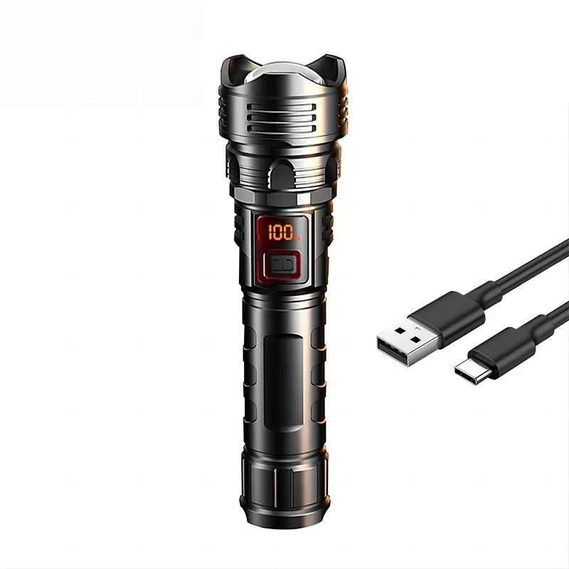 

Сверхмощный фонарик Перезаряжаемый Водонепроницаемый Светодиодные фонари высокой мощности с индикатором заряда Батарейка Фонарь Уличный 800mAh