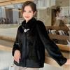 Winter imitation mink fur jacket new short stand-up collar fur fashion large size cotton coat short padded women