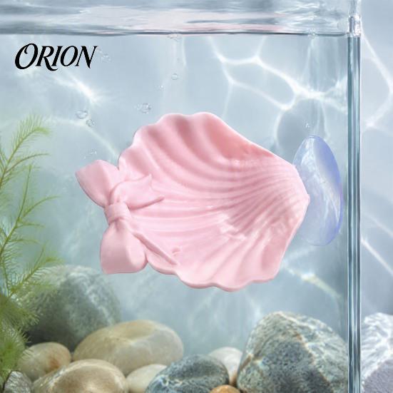 Betta Habitat Decor Hammock Shell, Suction Cup Shell with Bow Fish Bed, Shape Resting Spot Bubble Nesting Bed for Tank Pet Enrichment