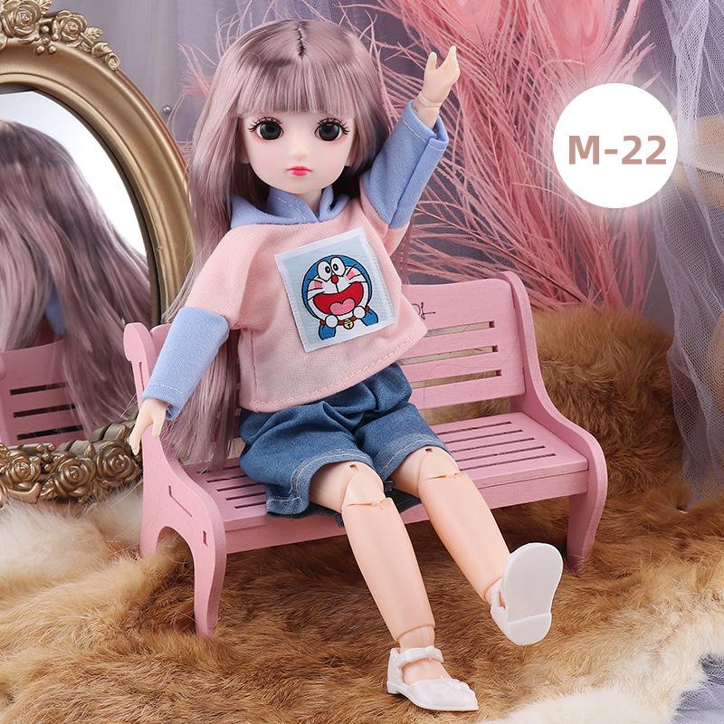 12 Inch 30 CM Bjd Anime Doll With Clothes Kids Girls 4 To 16 Years Dollhouse Accessories Skirt Hat Headdress Dress Up DIY Toys