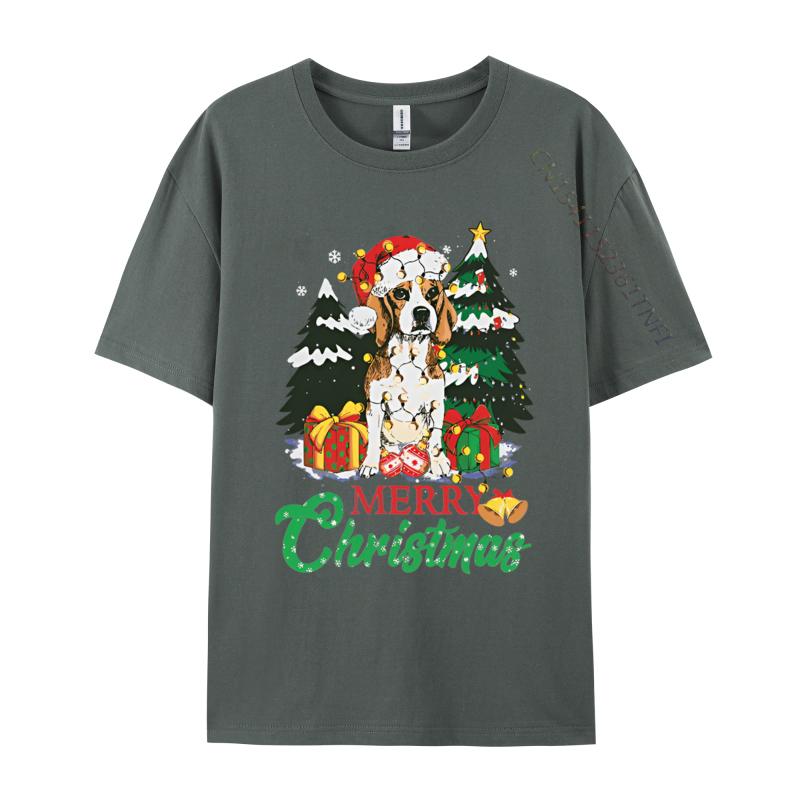 Beagle Christmas Dog Lover Vintage T Shirts Funny Animal Tshirt Print Man Top Vintage Retro Clothing