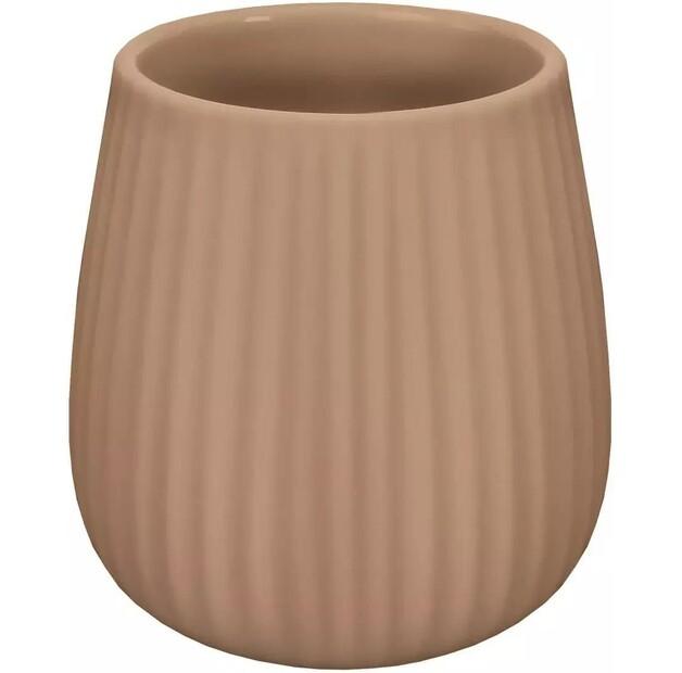 Kleine Wolke Groove Toothbrush Holder, Cappuccino