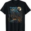 Moon Owl Birds S for T Shirt Size S XL Vintage Washed Designer Clothes Streetwear Stretched Comfortable Fashion Slightly Homme