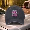 KPOP Fan Vintage Washed Baseball Cap Adjustable Hat for Weddings Parties Music Festivals Bachelorette Birthday Gifts