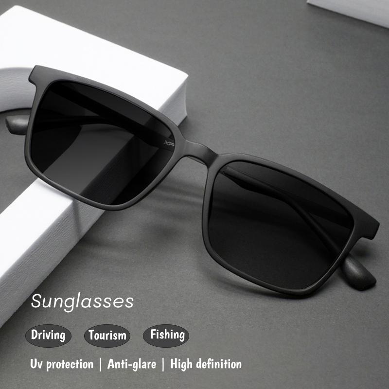 New Square Rubber Titanium Optical Prescription Sunglasses Vintage Brand Designer Myopia Sunglasses Men UV Protection Glasses