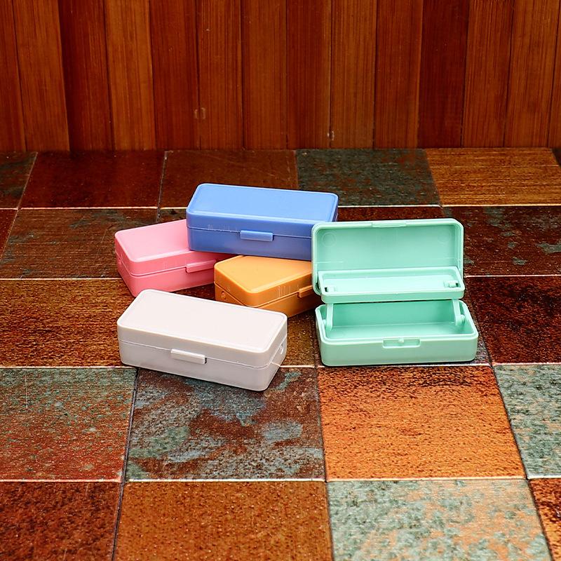 1 Piece Simulated Scene Pencil Box Model Miniature Dollhouse Double-Layer Pencil Case Pretend Toys Mini Stationery Box